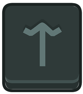 Black square outlined runes