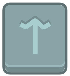 Blue square outlined runes