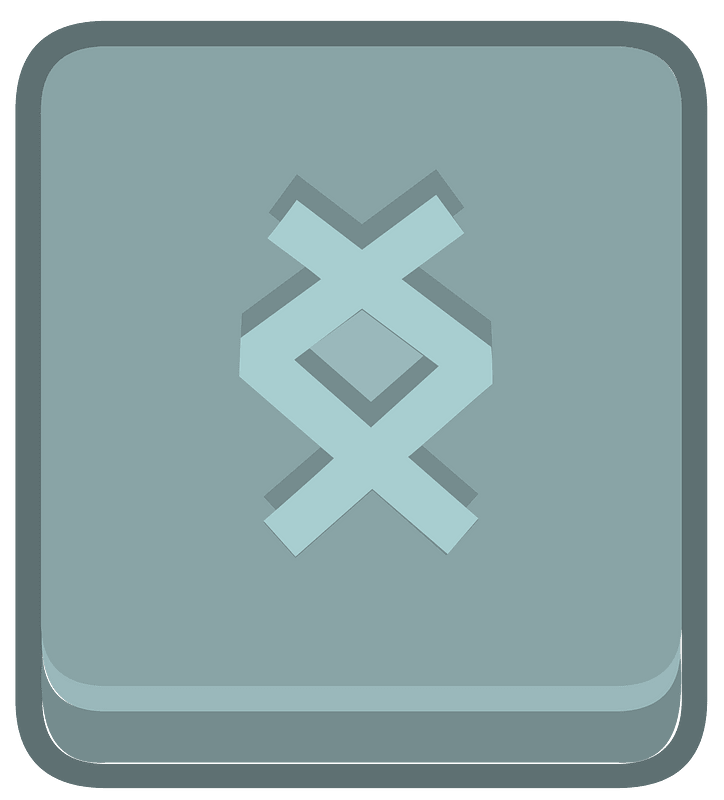 Blue square outlined runes