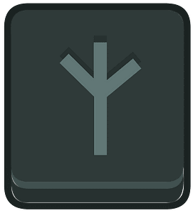 Black square outlined runes