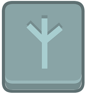 Blue square outlined runes
