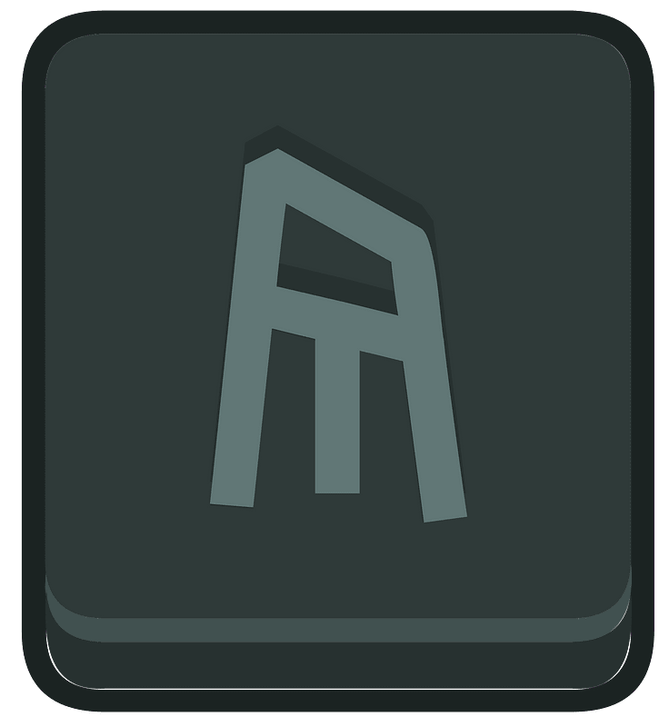 Black square outlined runes