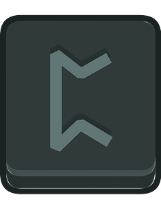 Black square outlined runes