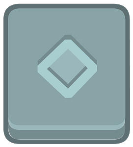 Blue square outlined runes