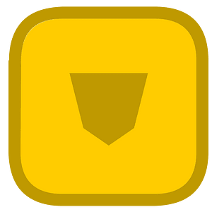Rounded shield 02-03 yellow