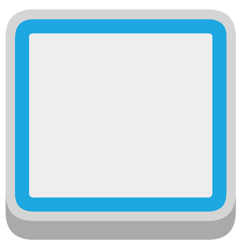 Blue ui buttons 08-15 square frame