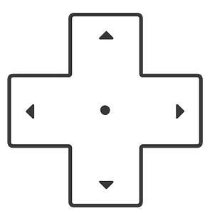 Square dark line ui button 05-03 dpad