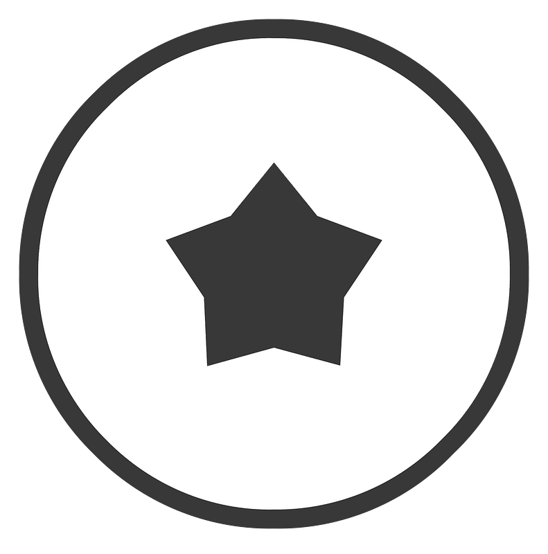 Round dark line ui button 05-15 favorite
