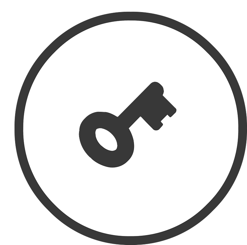 Round dark line ui button 05-16 key
