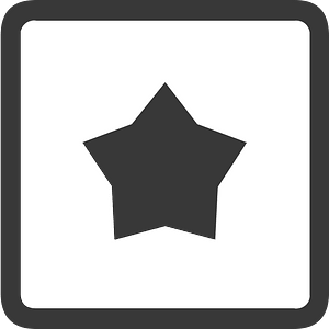Square dark line ui button 05-08 favorite
