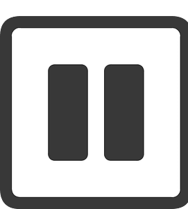 Square dark line ui button 05-06 pause