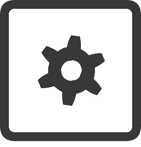 Square dark line ui button 05-26 settings