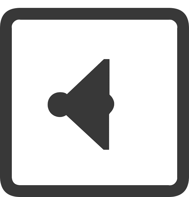 Square dark line ui button 05-20 sound off