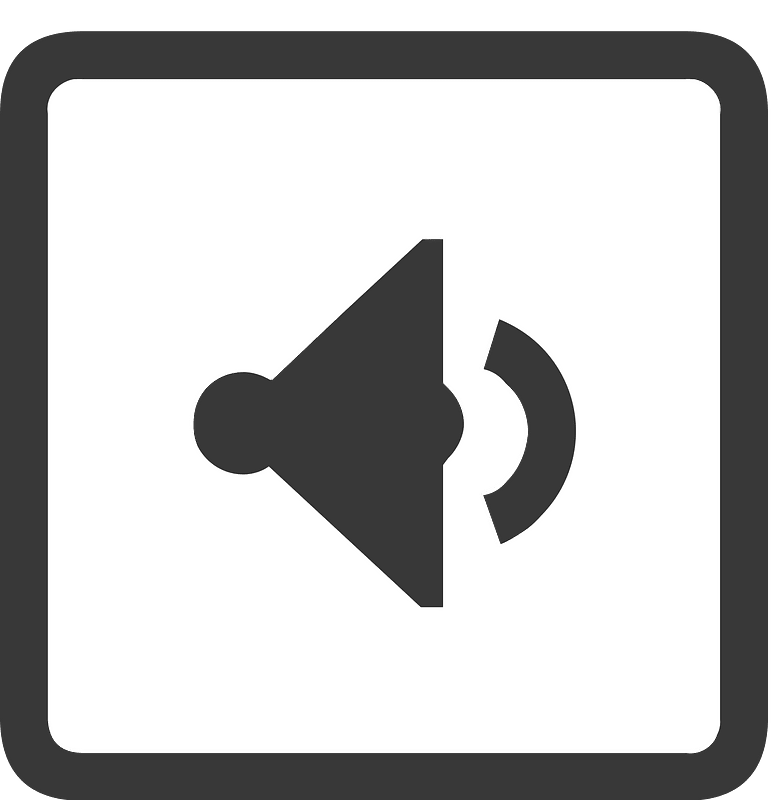 Square dark line ui button 05-19 sound on