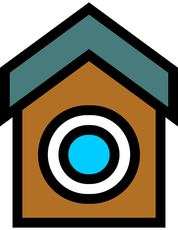 Brown house grey roof