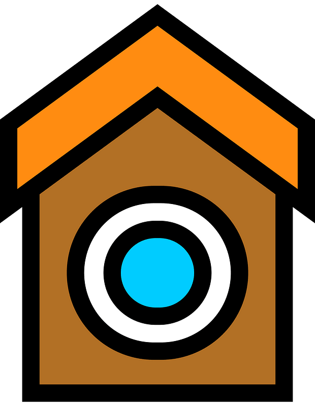 Brown house orange roof