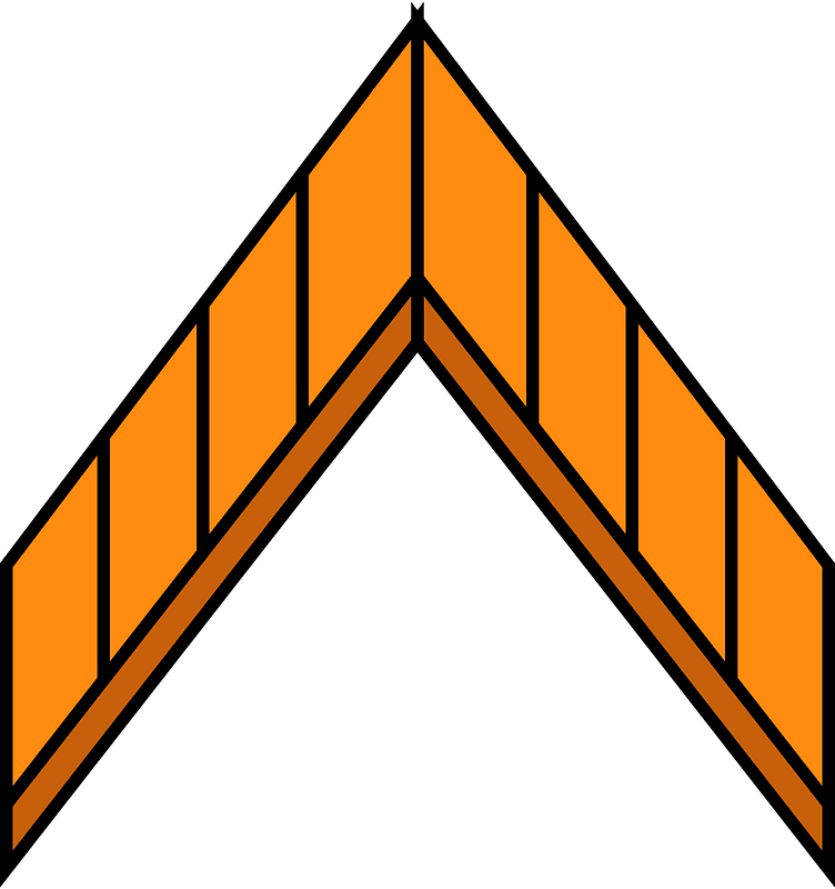 Orange roof ridge