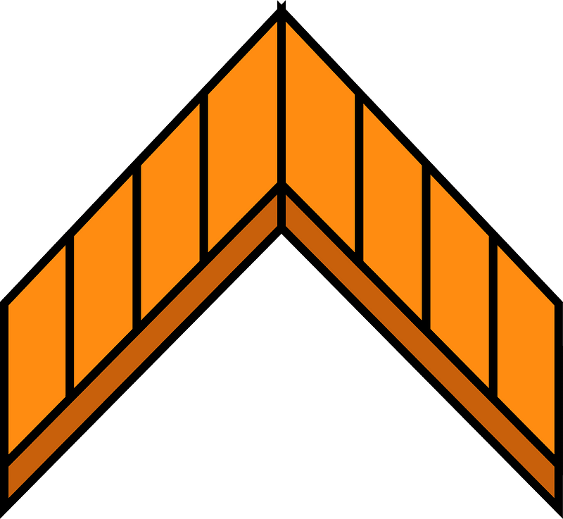 Orange roof ridge