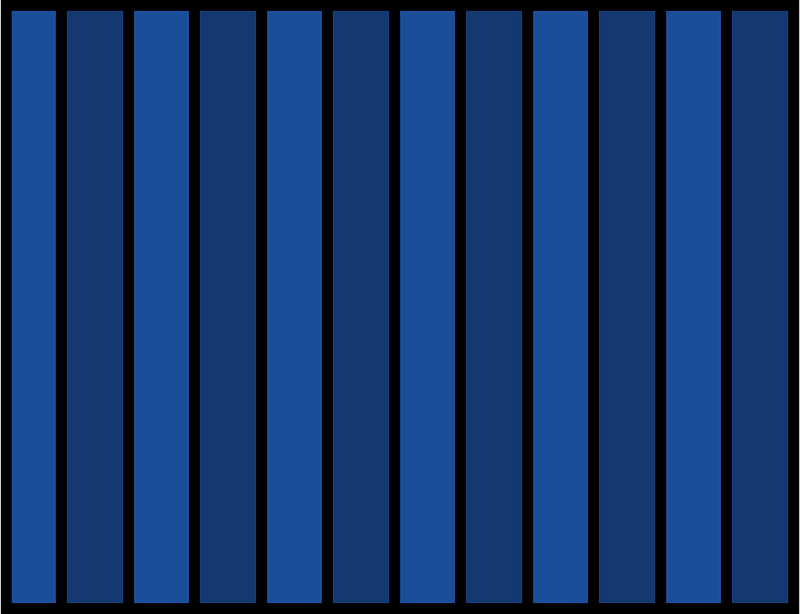 Blue striped vertical wall