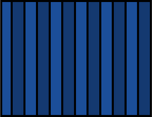 Blue striped vertical wall