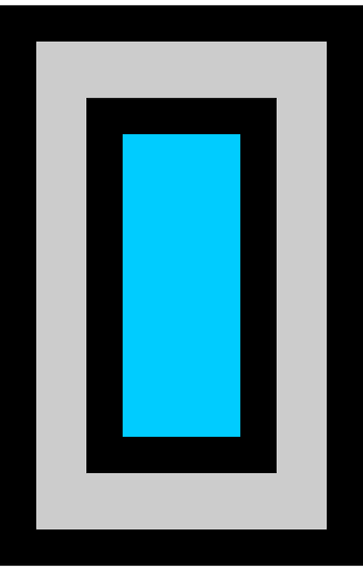 Bold rectangle grey window