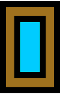 Bold rectangle light brown window