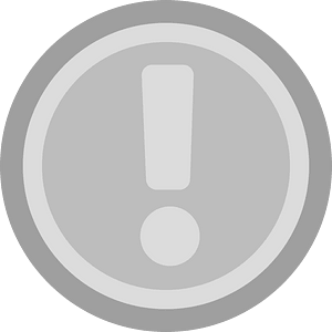 Round grey exclamation mark