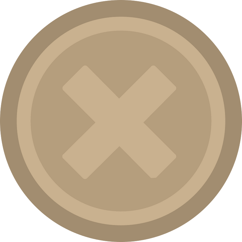 Round grey cancel