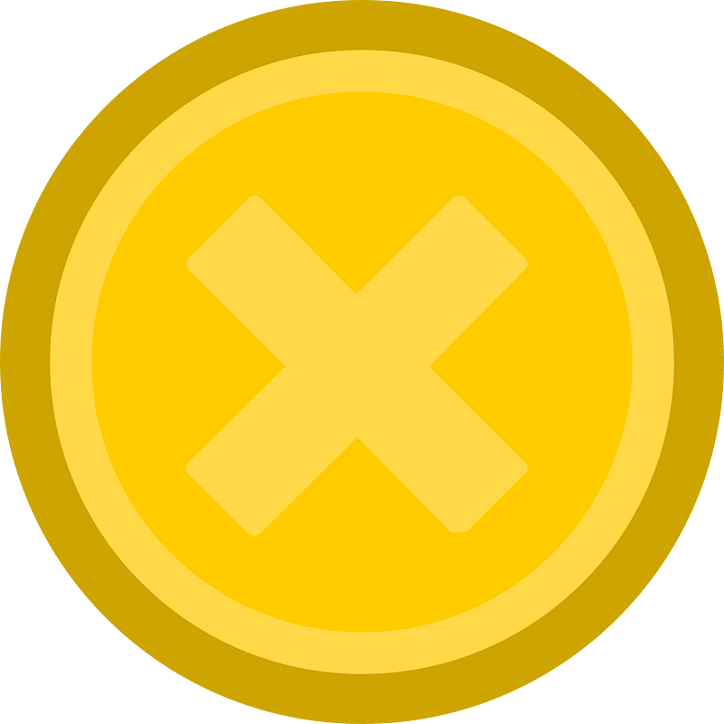 Round yellow cancel