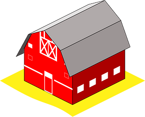 Small red barn