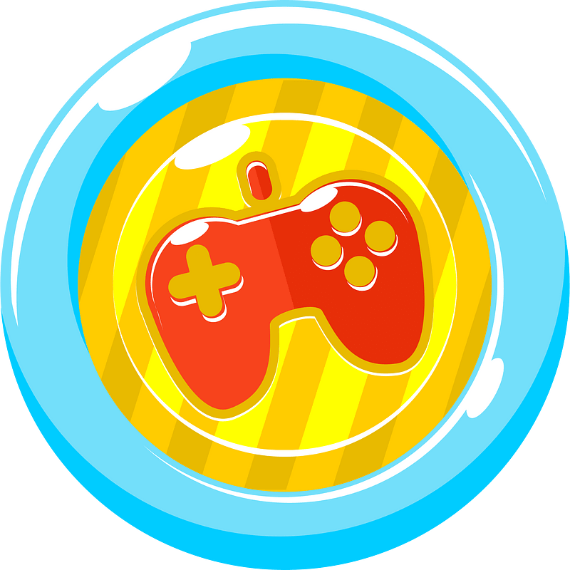 Round red gamepad button