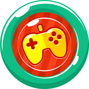 Round yellow gamepad button