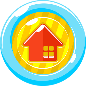 Round red home button