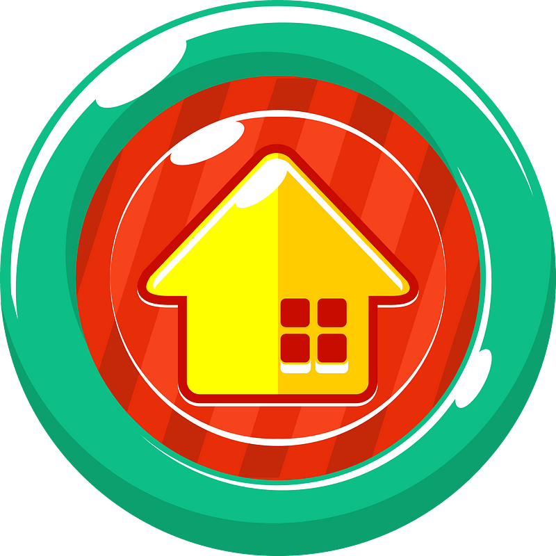Round yellow home button
