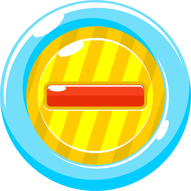 Round red minus button