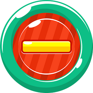 Round yellow minus button