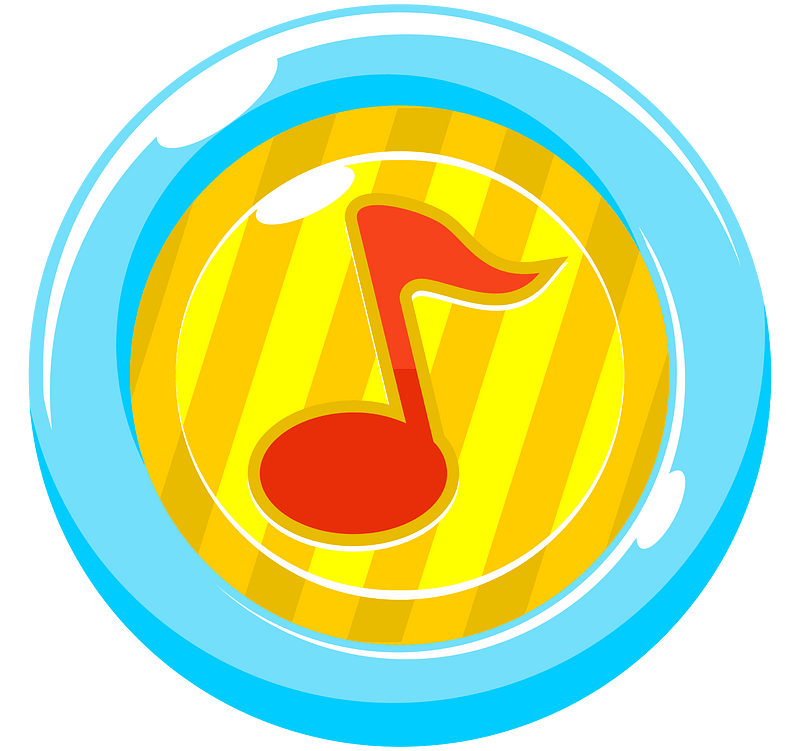 Round red note button