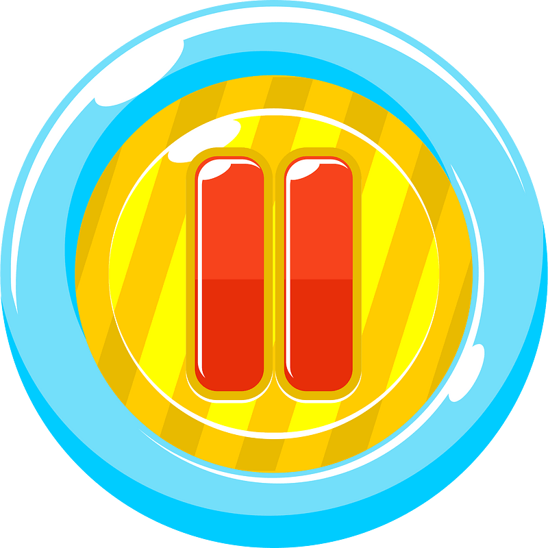 Round red pause button