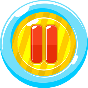 Round red pause button