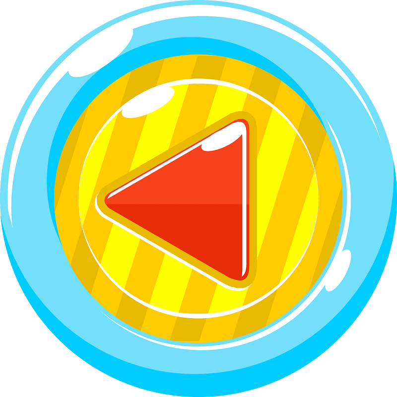 Round red play button left