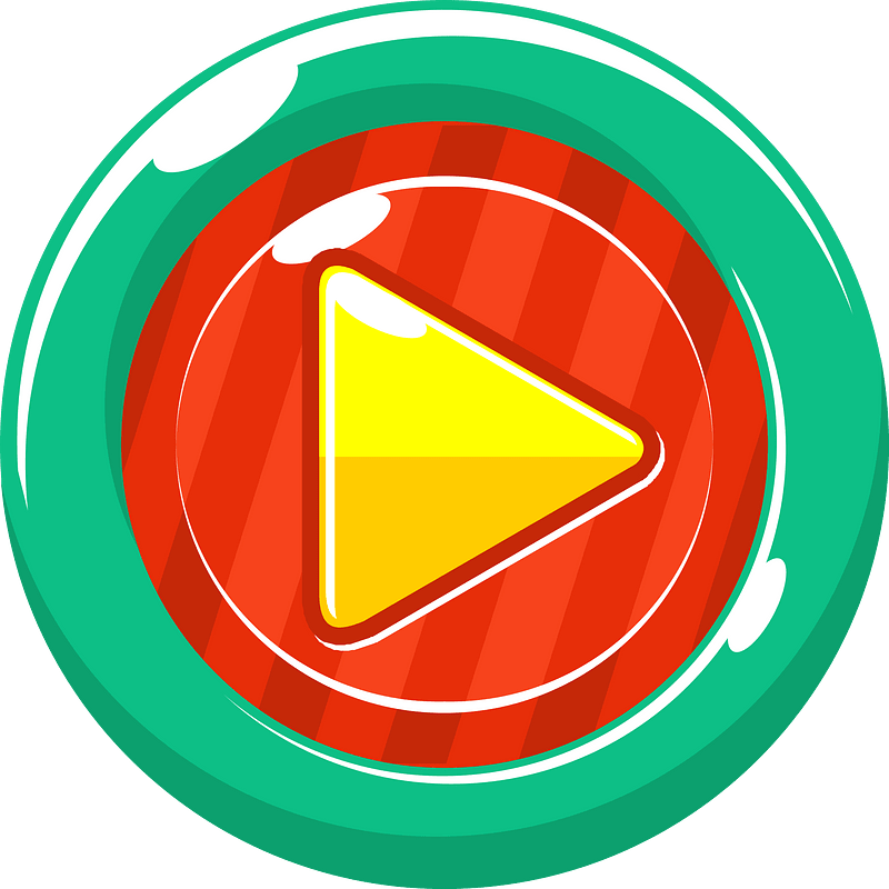 Round yellow play button right