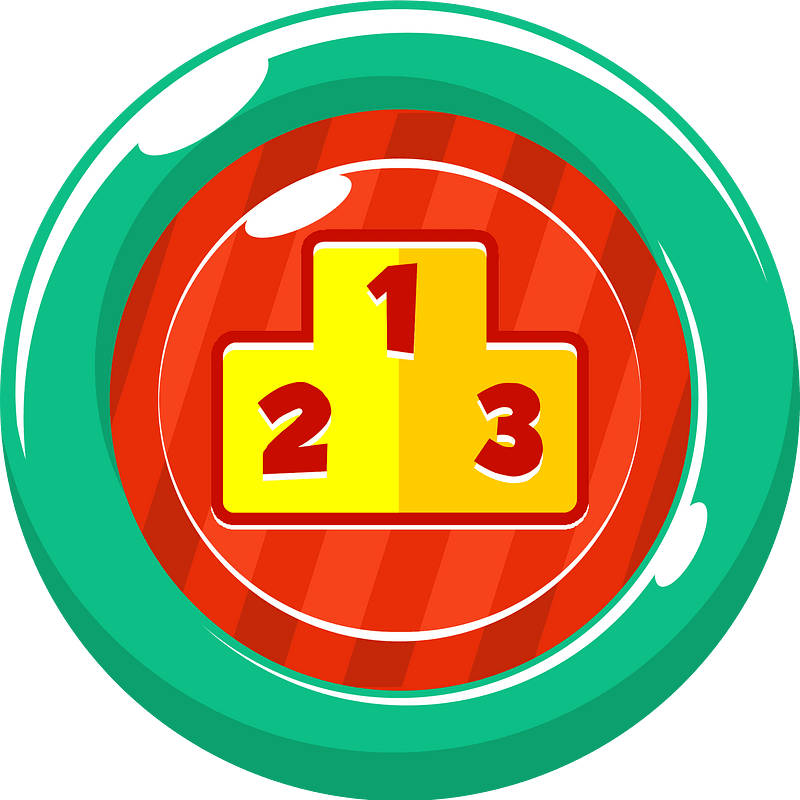 Round yellow podium button