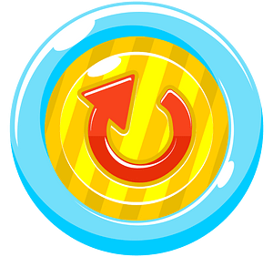 Round red redo button