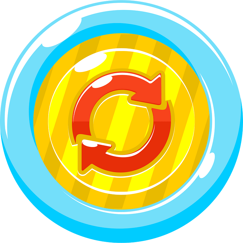 Round red refresh button