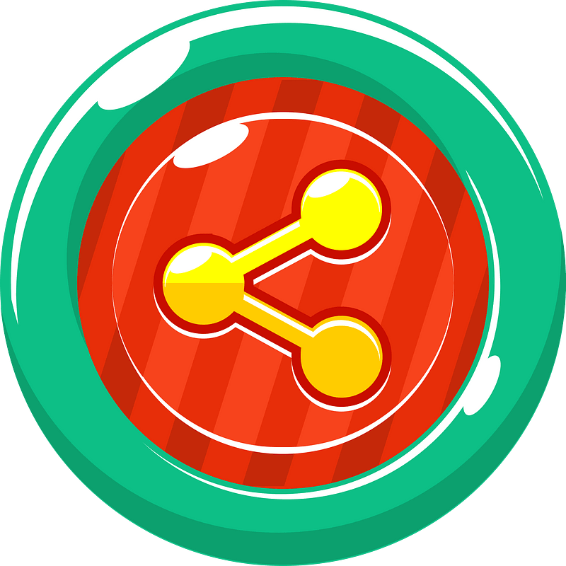 Round yellow share button