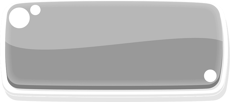 Flat grey blank button