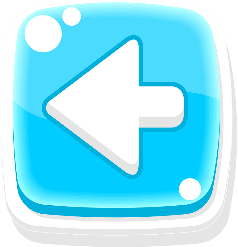 Rounded blue arrow button left