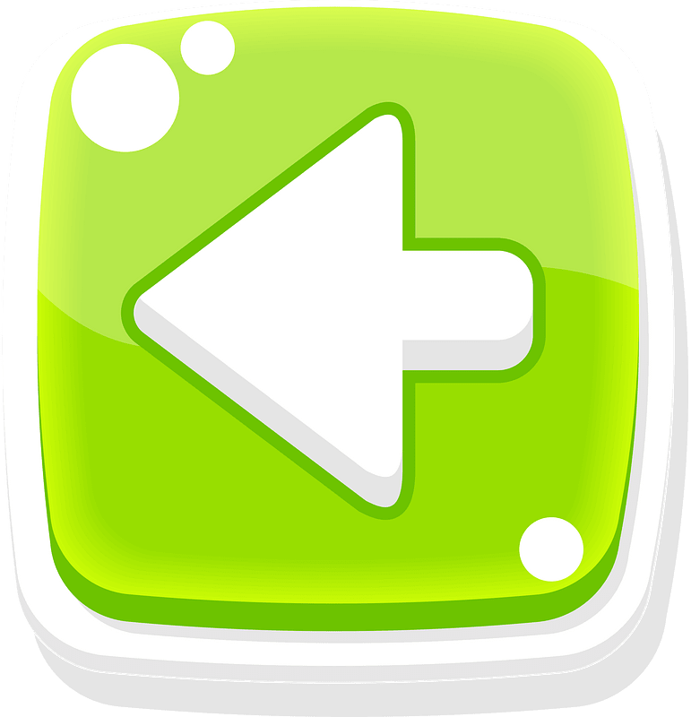 Rounded green arrow button left