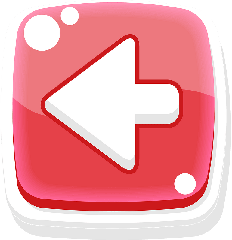 Rounded red arrow button left