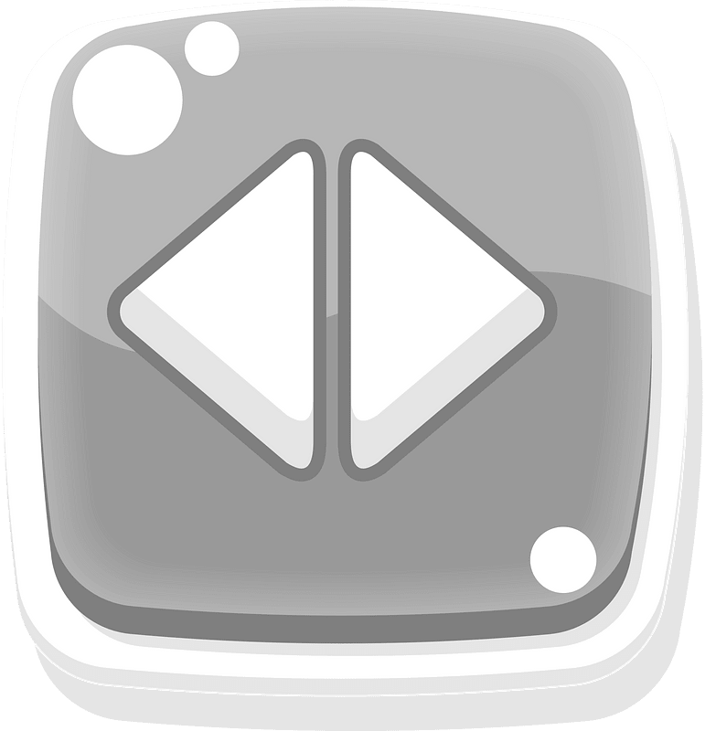 Rounded grey arrow button left right